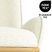 ALVIN-Sillón de tela Bouclé y metal efecto roble ALVIN-Sillón de tela Bouclé y metal efecto roble Blanco/ Madera