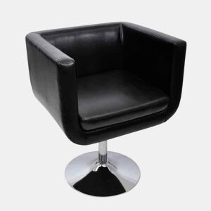 vidaXL Cadeira de bar em couro artificial preto