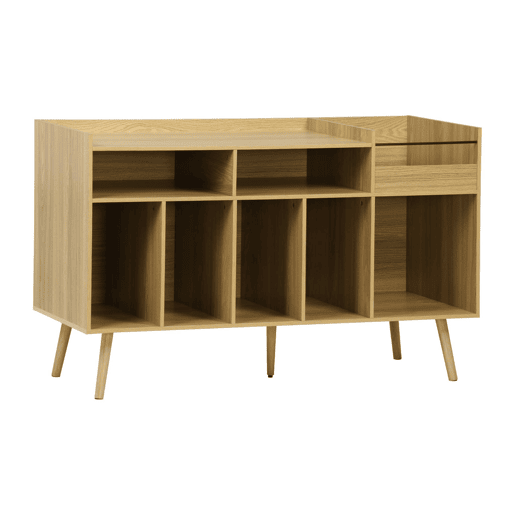 Móvel vintage com espaço para vinis e gira-discos, 130cm, Dune, Natural, 130x50x80 cm Móvel vintage com espaço para vinis e gira-discos, 130cm, Dune, Natural, 130x50x80 cm