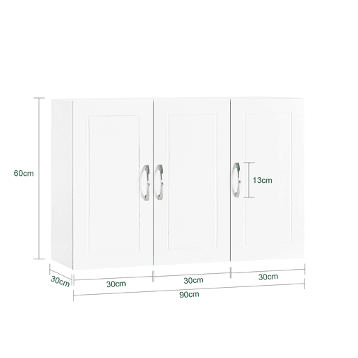 Armário de parede 3 portas Armário de parede SoBuy PT