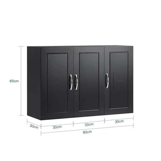 Armário de parede 3 portas Armário FRG231-L-SCH SoBuy PT