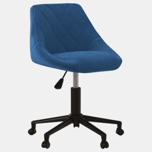 vidaXL Cadeira de jantar giratória veludo azul