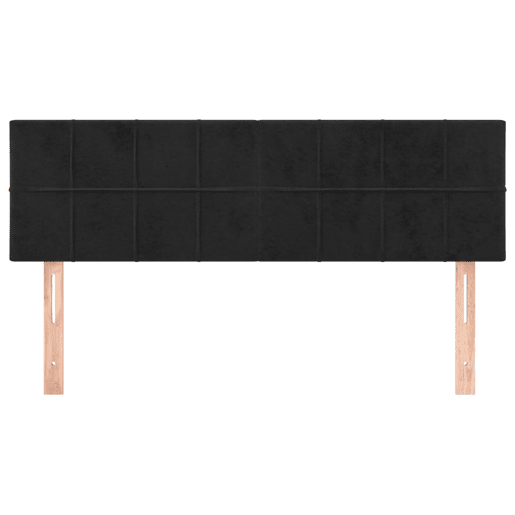 vidaXL Cabeceira de cama 2 pcs veludo 72x5x7888 cm preto