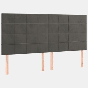 vidaXL Cabeceira Cinza Escuro 180x5x118128 cm Veludo