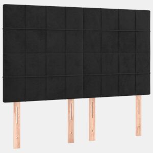 vidaXL Cabeceira Preta 144x5x118128 cm Veludo