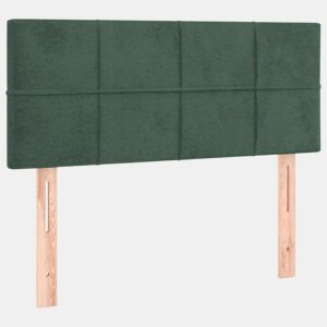 vidaXL Cabeceira de cama veludo 80x5x7888 cm verde-escuro