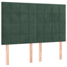 vidaXL Cabeceira Verde Escuro 144x5x118128 cm Veludo