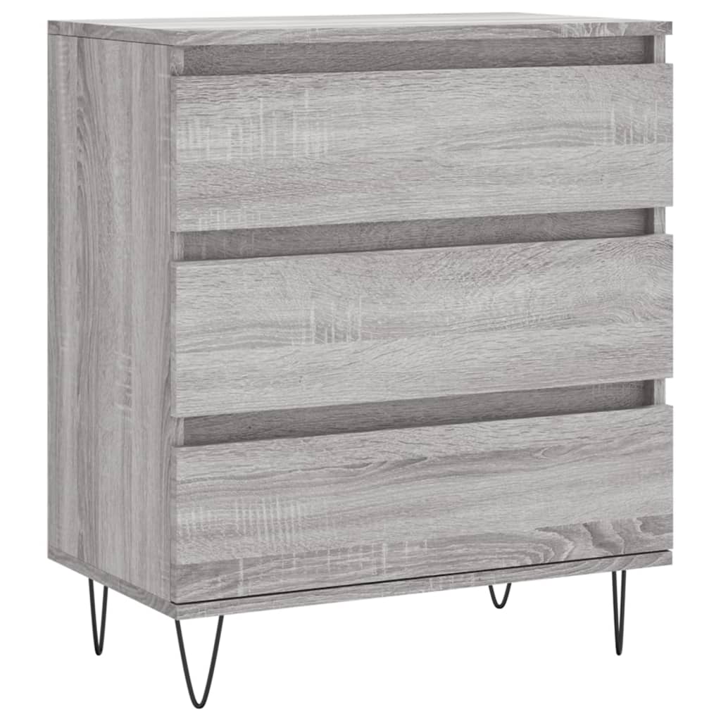 Vidaxl aparador de madera contrachapada gris sonoma 60x35x70 cm