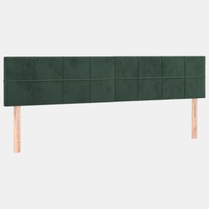 vidaXL Cabeceira de cama 2 pcs veludo 80x5x7888 cm verde-escuro