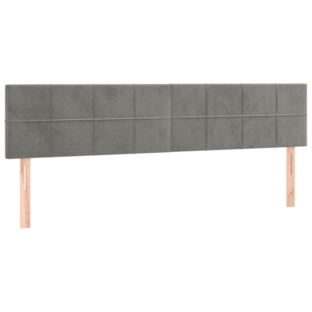 Vidaxl cabeceros 2 unidades de terciopelo gris claro 90x5x78/88 cm