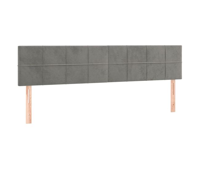 Vidaxl cabeceros 2 unidades de terciopelo gris claro 90x5x78/88 cm