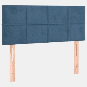 vidaXL Cabeceira de cama veludo 100x5x7888 cm azul-escuro