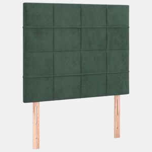 vidaXL Cabeceira Verde Escuro 80x5x118128 cm Veludo