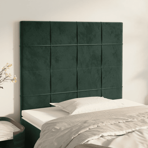 vidaXL Cabeceira Verde Escuro 80x5x118128 cm Veludo