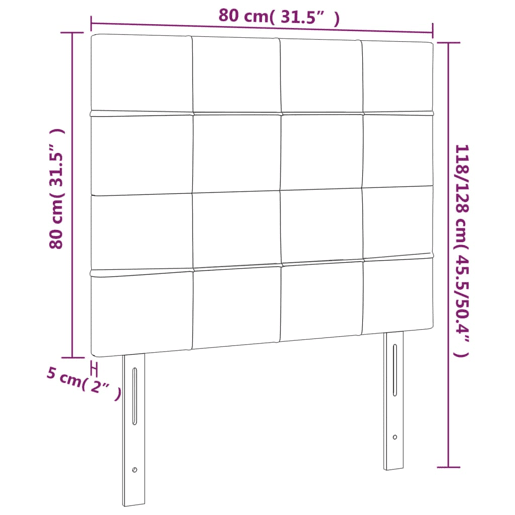 vidaXL Cabeceira Verde Escuro 80x5x118128 cm Veludo