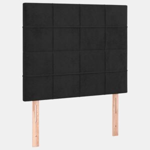 vidaXL Cabeceira Preta 100x5x118128 cm Veludo