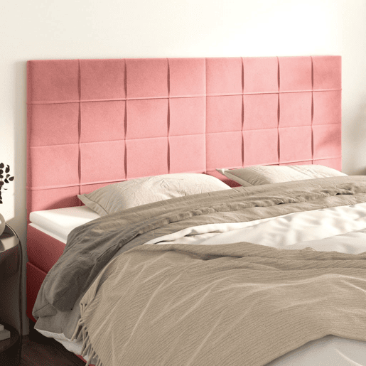 vidaXL Cabeceira Rosa 160x5x118128 cm Veludo vidaXL Cabeceira Rosa 160x5x118128 cm Veludo