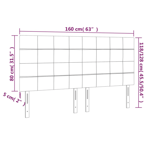 vidaXL Cabeceira Rosa 160x5x118128 cm Veludo vidaXL Cabeceira Rosa 160x5x118128 cm Veludo