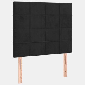 vidaXL Cabeceira Preta 90x5x118128 cm Veludo