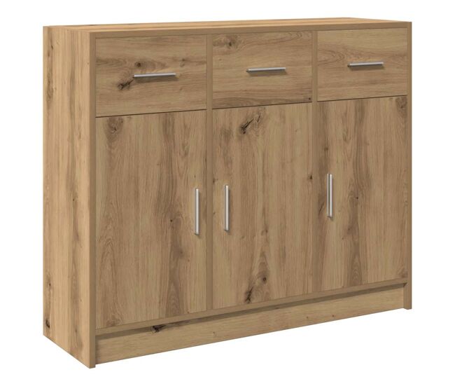 Vidaxl aparador de madera de ingeniería roble artisan 91x28x75 cm
