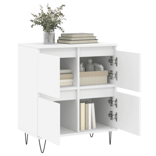 vidaXL Aparador 60x35x70 cm derivados de madeira branco
