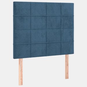 vidaXL Cabeceira Azul Escuro 100x5x118128 cm Veludo