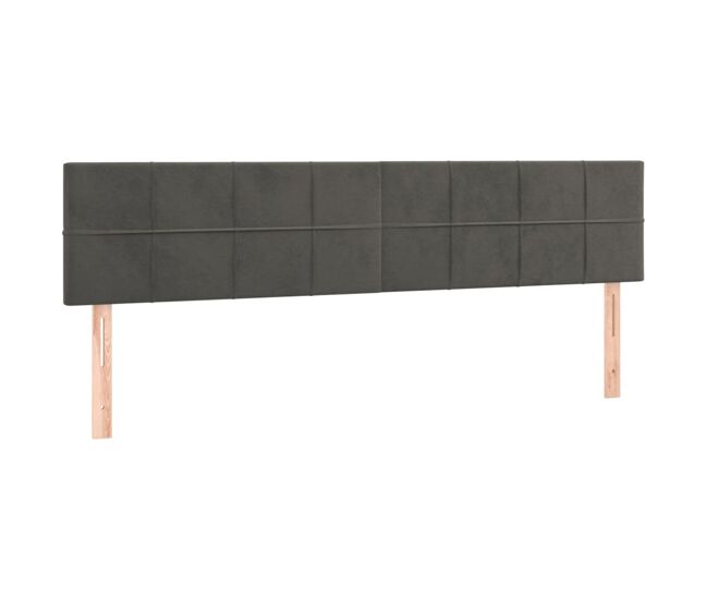 Vidaxl cabeceros 2 unidades de terciopelo gris oscuro 90x5x78/88 cm