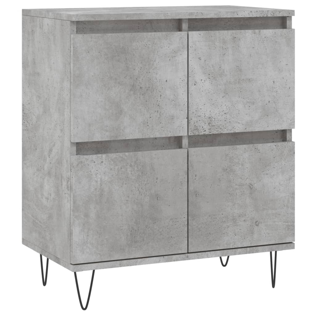 Vidaxl aparador de madera contrachapada gris hormigón 60x35x70 cm