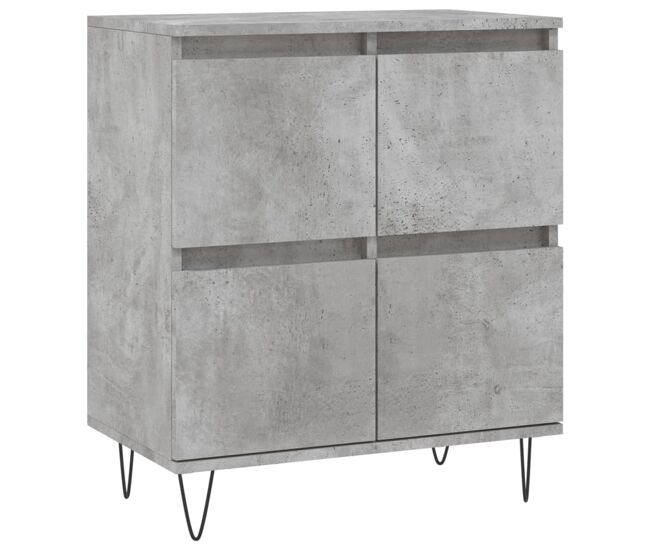 Vidaxl aparador de madera contrachapada gris hormigón 60x35x70 cm
