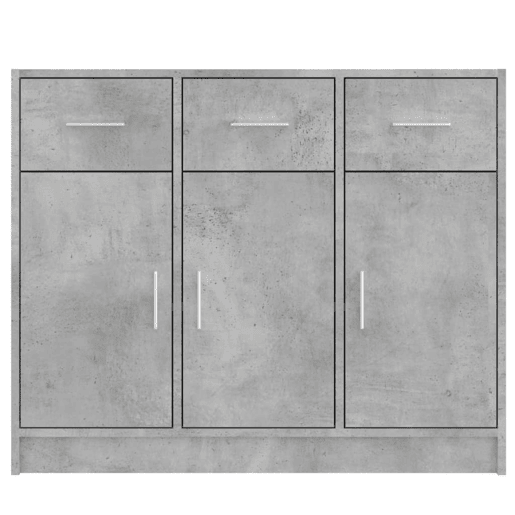 vidaXL Aparador 91x28x75 cm derivados de madeira cinzento-cimento