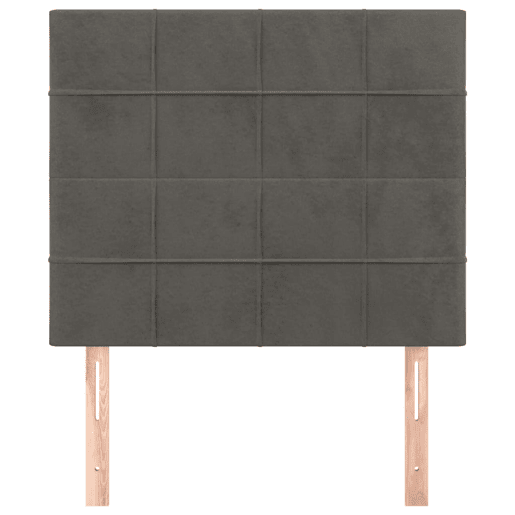 vidaXL Cabeceira Cinza Escuro 100x5x118128 cm Veludo