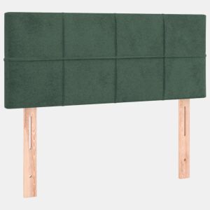 vidaXL Cabeceira de cama veludo 90x5x7888 cm verde-escuro