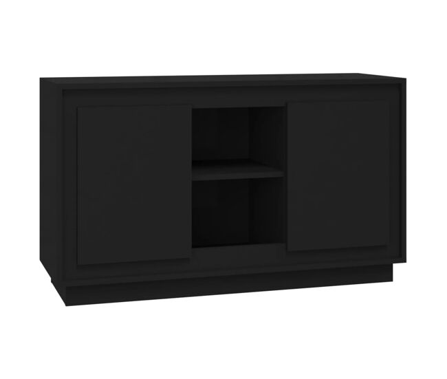 Vidaxl aparador de madera contrachapada negro 102x35x60 cm