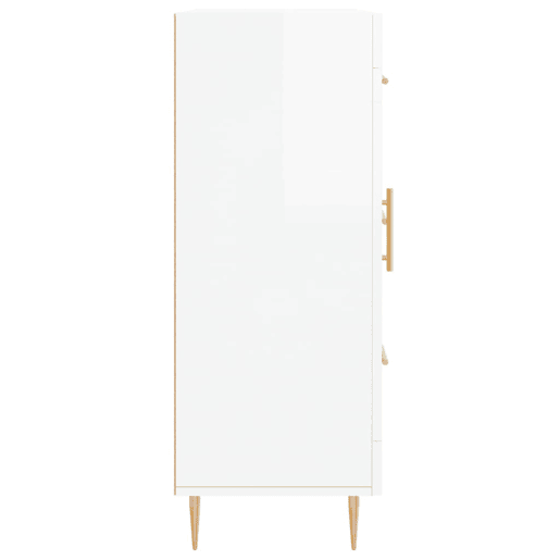vidaXL Aparador 69,5x34x90 cm madeira processada branco brilhante vidaXL Aparador 69,5x34x90 cm madeira processada branco brilhante