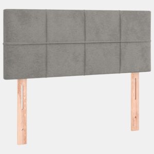 vidaXL Cabeceira de cama veludo 90x5x7888 cm cinzento-claro