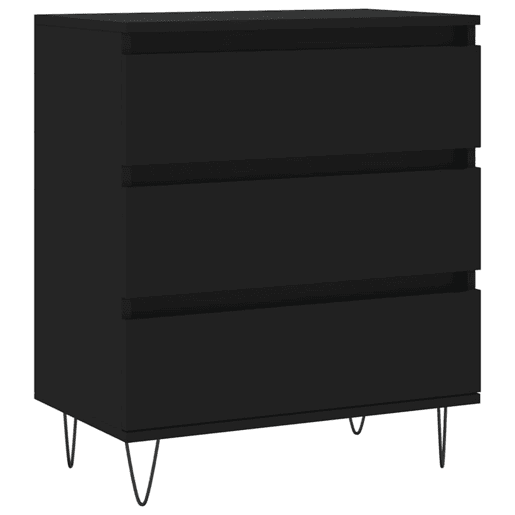vidaXL Aparador 60x35x70 cm derivados de madeira preto