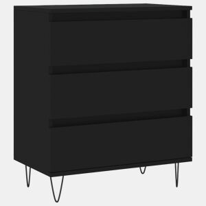vidaXL Aparador 60x35x70 cm derivados de madeira preto