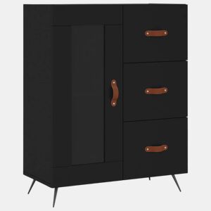vidaXL Aparador 69,5x34x90 cm derivados de madeira preto
