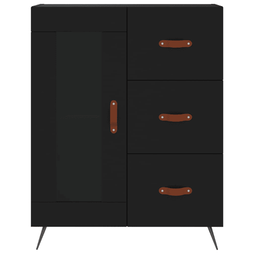 vidaXL Aparador 69,5x34x90 cm derivados de madeira preto