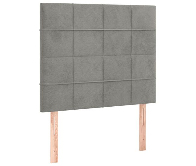 Vidaxl cabecero de cama gris claro 90x5x118/128 cm terciopelo