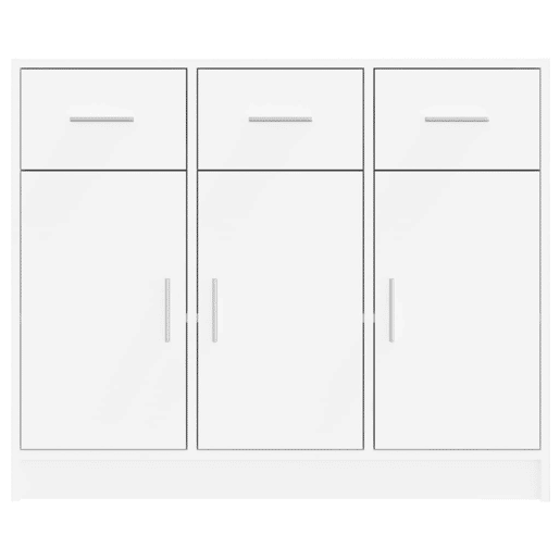 vidaXL Aparador Branco 91x28x75 cm Madeira Engenheirada
