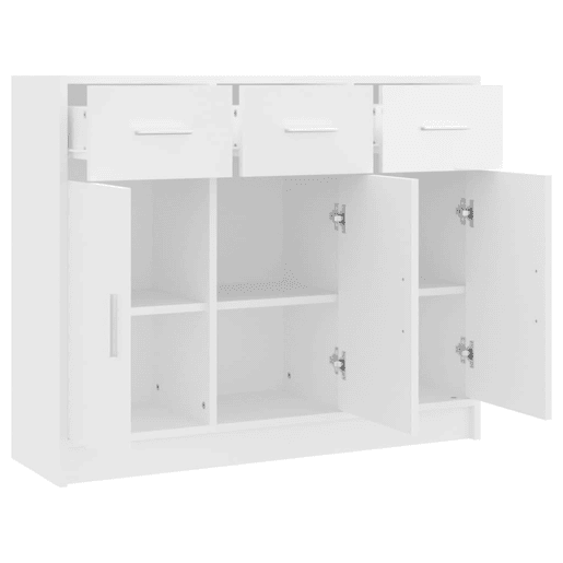 vidaXL Aparador Branco 91x28x75 cm Madeira Engenheirada