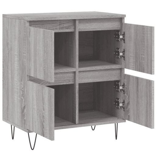 vidaXL Aparador 60x35x70 cm derivados de madeira cinzento sonoma
