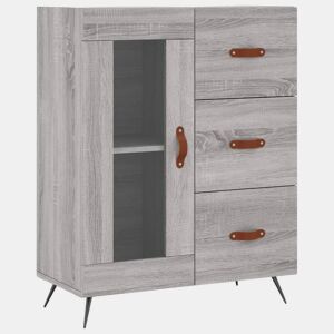 vidaXL Aparador 69,5x34x90 cm derivados de madeira cinzento sonoma