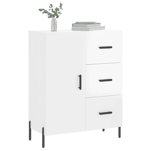 vidaXL Aparador 69,5x34x90 cm madeira processada branco brilhante vidaXL Aparador 69,5x34x90 cm madeira processada branco brilhante
