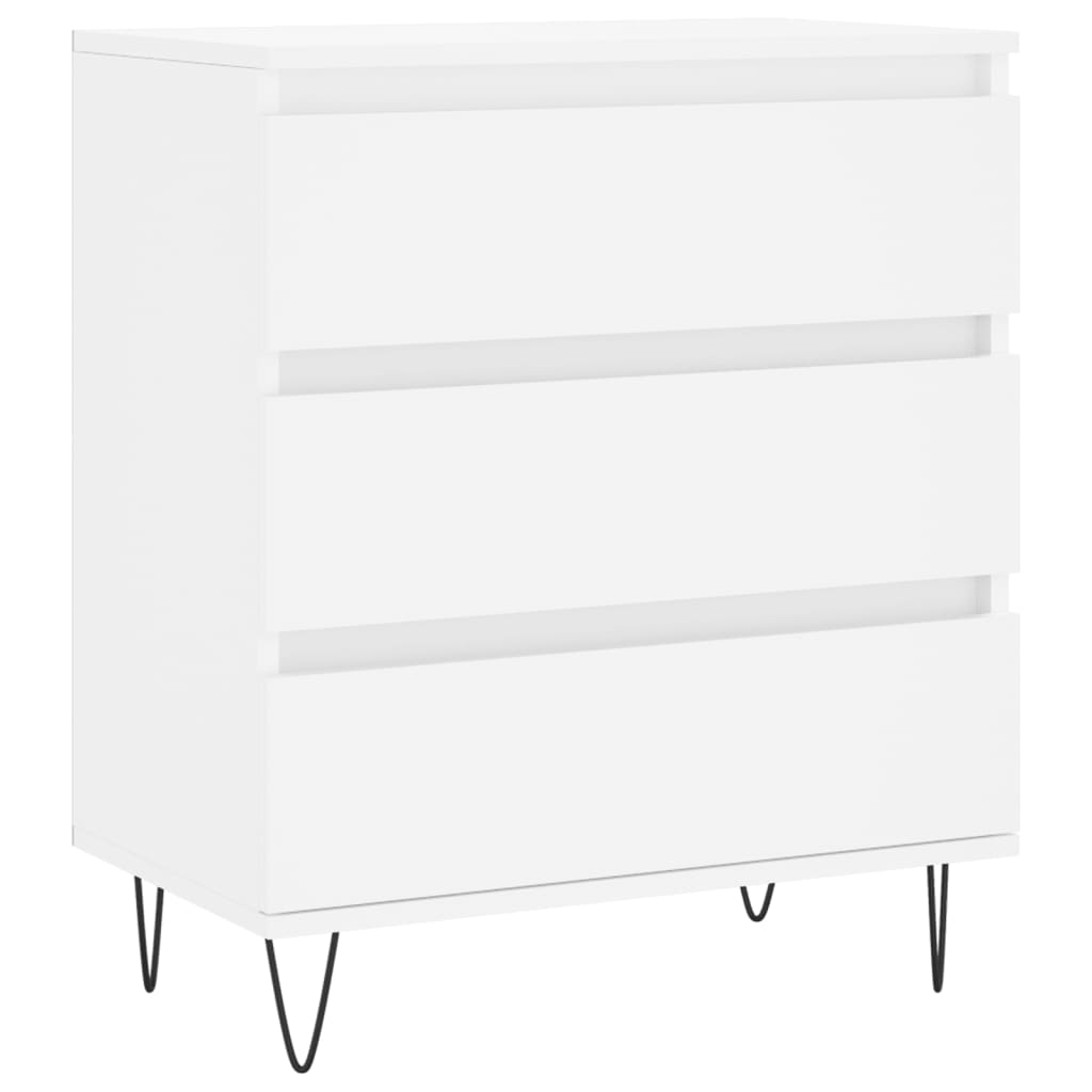 Vidaxl aparador de madera contrachapada blanco 60x35x70 cm