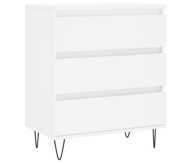 Vidaxl aparador de madera contrachapada blanco 60x35x70 cm