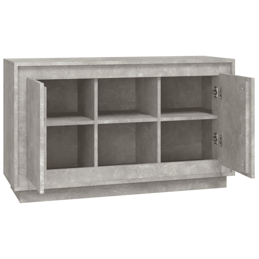 vidaXL Aparador 102x35x60 cm derivados de madeira cinzento cimento