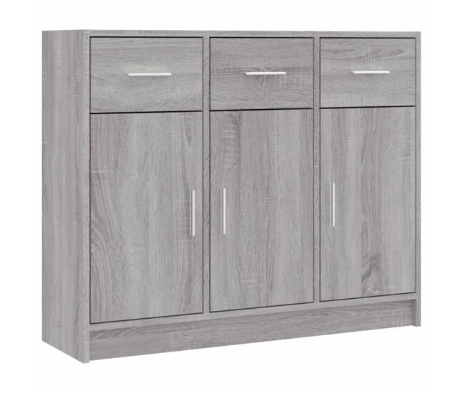 Vidaxl aparador madera de ingeniería gris sonoma 91x28x75 cm