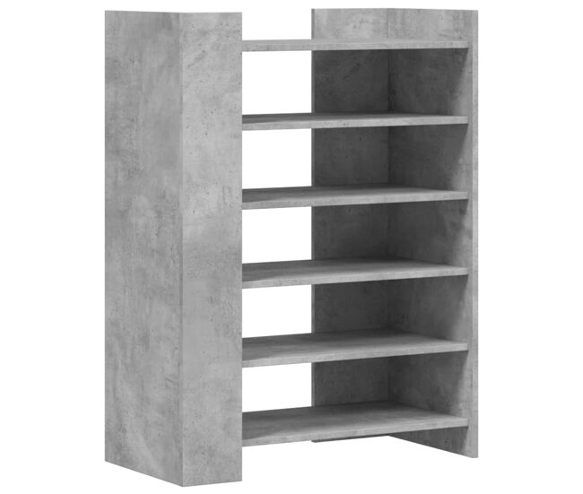 Vidaxl mueble zapatero madera ingeniería gris hormigón 74,5x37,5x100cm